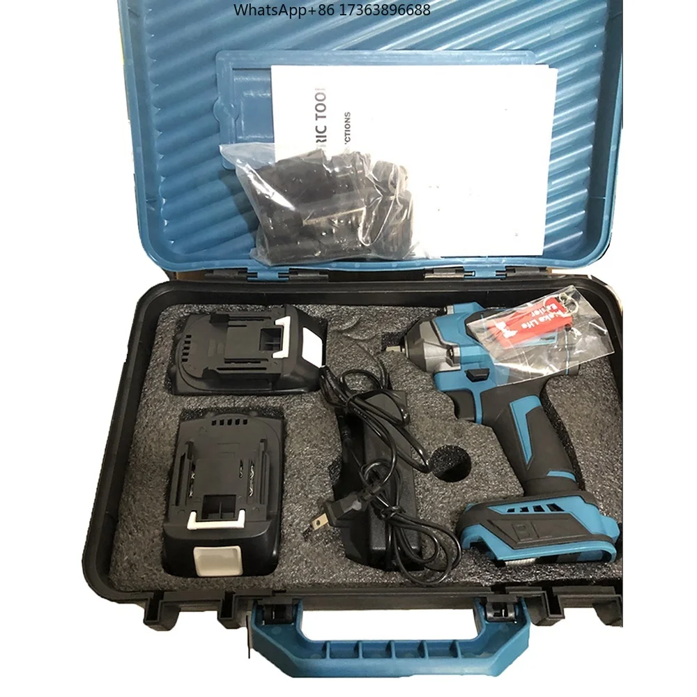 1200N.m Torque Brushless Electric Impact Wrench 1/2-Inch Socket Screwdriver DIY 8 Gears 18V Battery Power Tool for