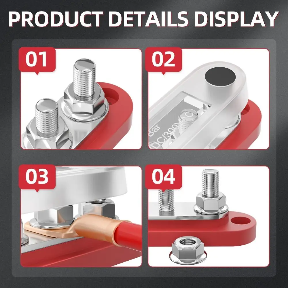 

Шина Блок распределения питания 150 А 48 В постоянного тока с крышкой Шина, медная шина, автомобильная шина