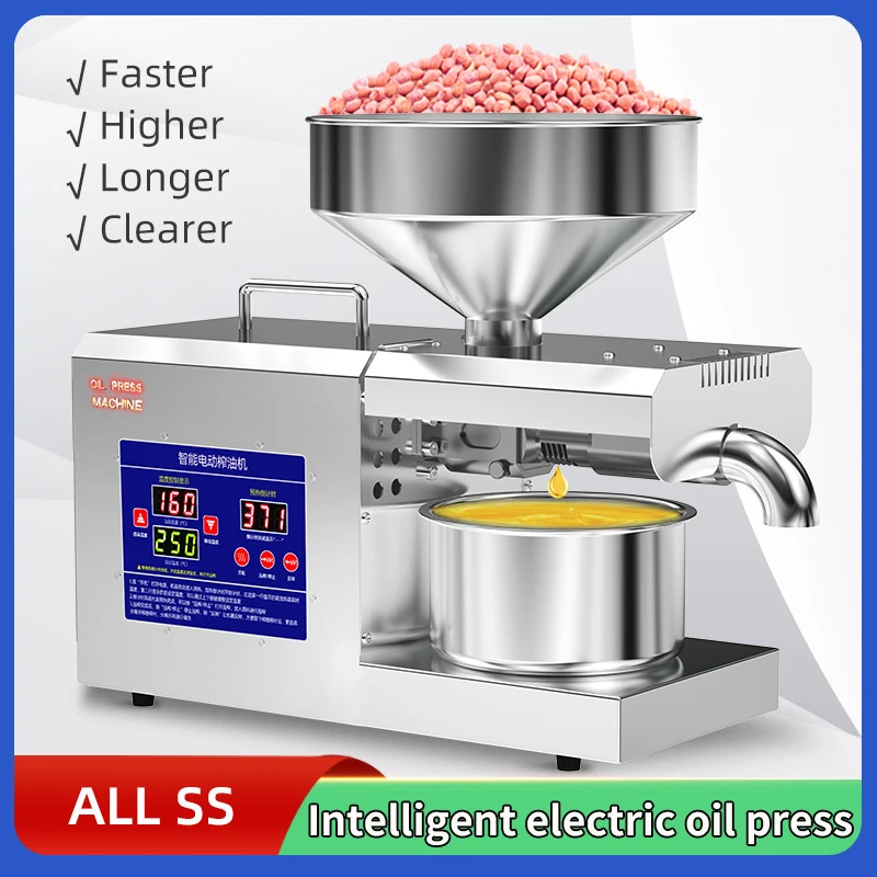 Oil Press Machine K39 Home Commercial 5-8Kg Per Hours Peanut Flaxseed Cold Squeezer Business Sesame Sunflower Seeds Extraction