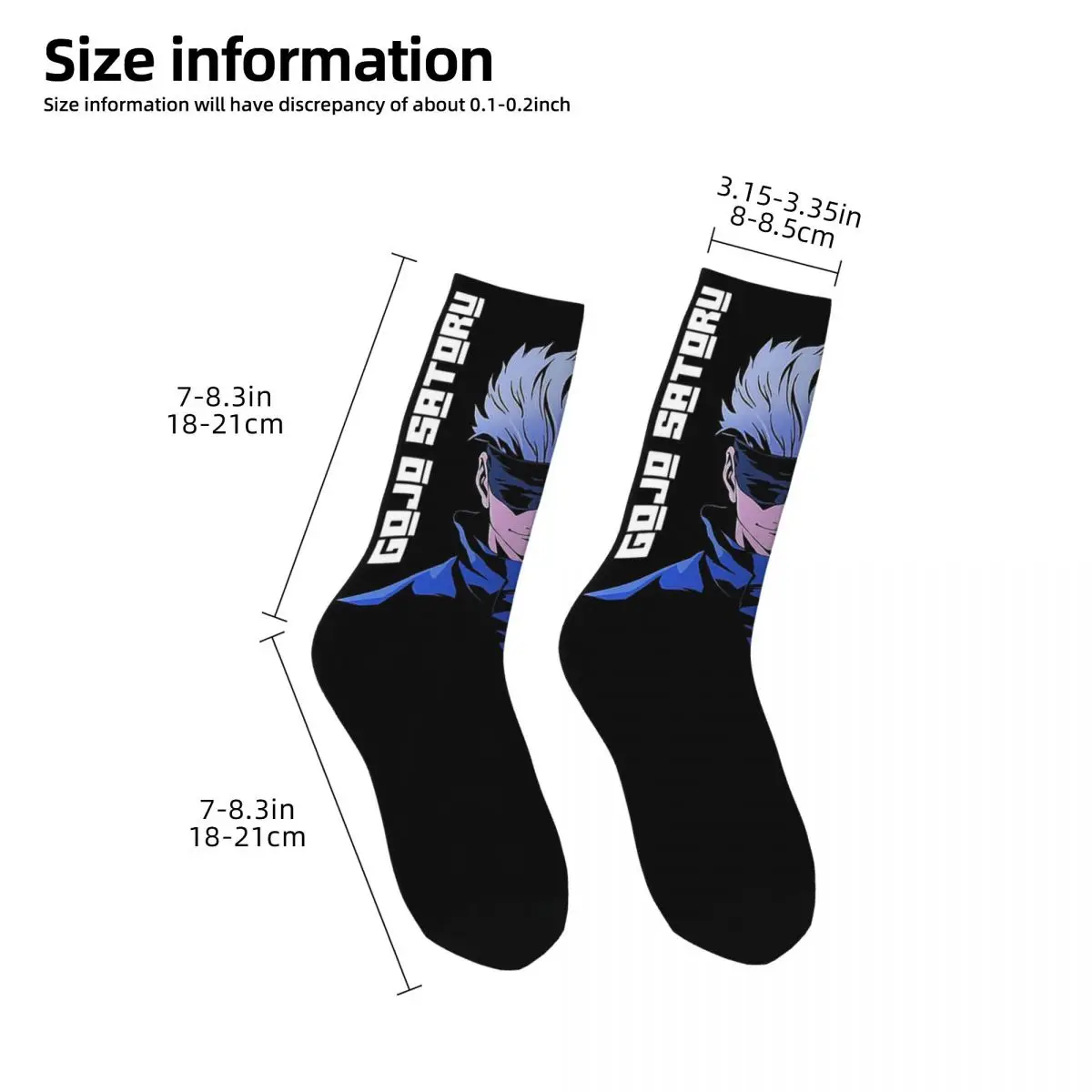 Calcetines de Gojo Sensei para hombre y mujer, medias de Anime Jujutsu Kaisen, Motion Beautiful Dressing Gifts, búsqueda \'Gojo\' más en tienda