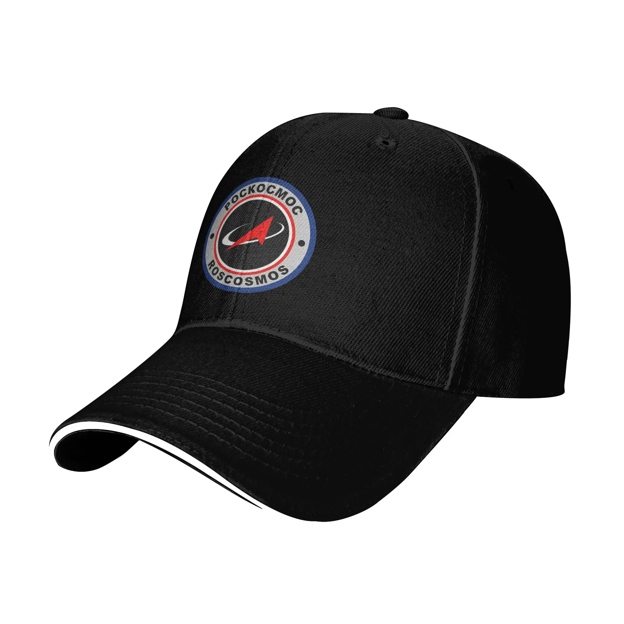 Roscosmos Round Badge With Red Arrow Casual Baseball Cap Trucker Hat Wholesale Hip Hop Hats Unisex-Teens Fitted Baseball Caps