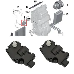For BMW F10 F06 F07 F02 Car Hvac Evaporator Air Heater Actuator Flap Motor Air Conditioner Servo Motor For BMW 5 6 7 Series GT