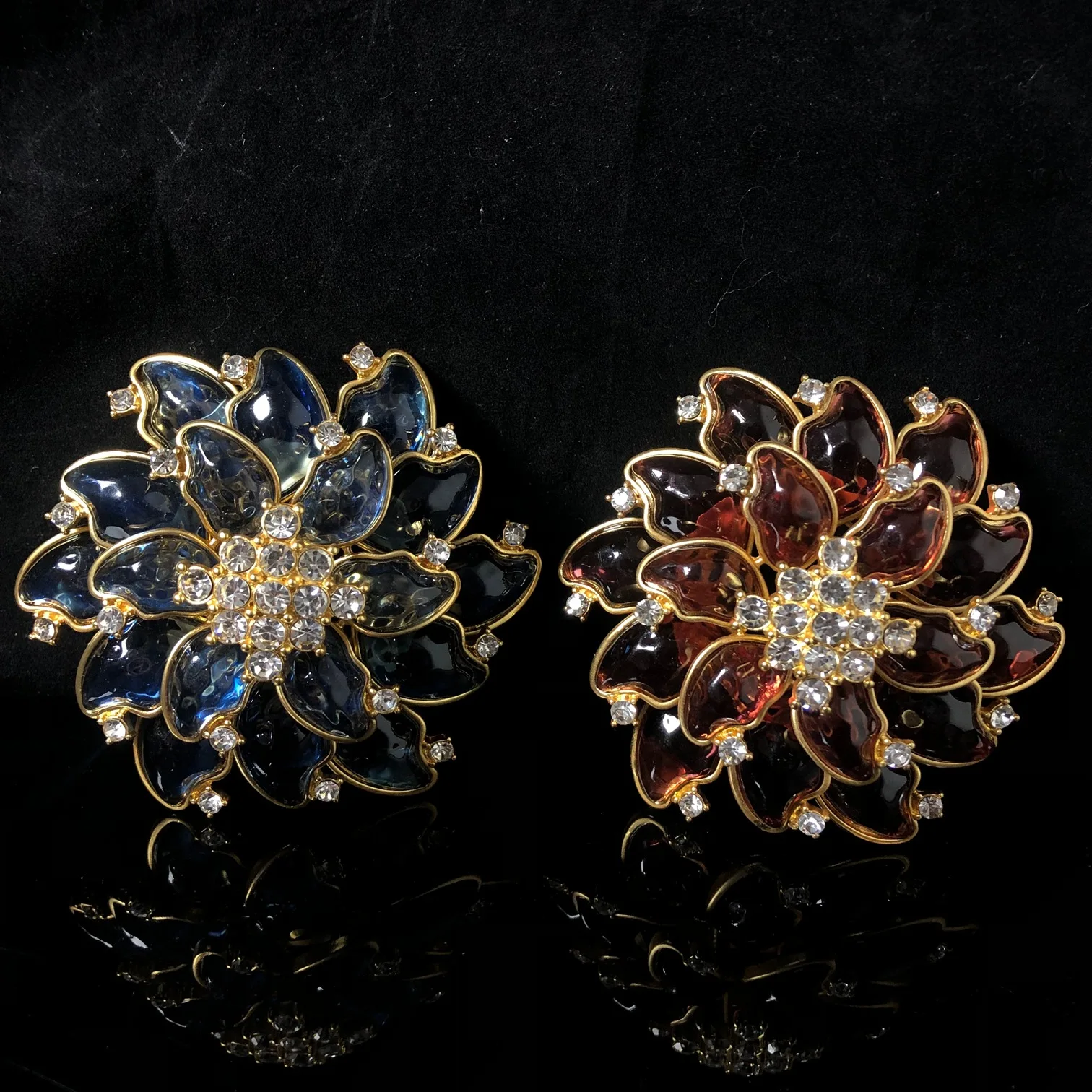 Brooch  fashion three-layer BLOSSOM brooch niche flower corsage suit jacket pin BROOCH accessories