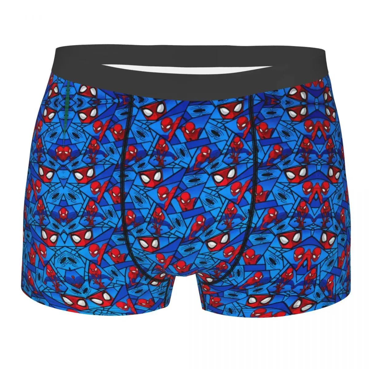 Male Fashion Spider Web Cartoon Underwear Spider Man Boxer Briefs Soft Shorts Panties Underpants