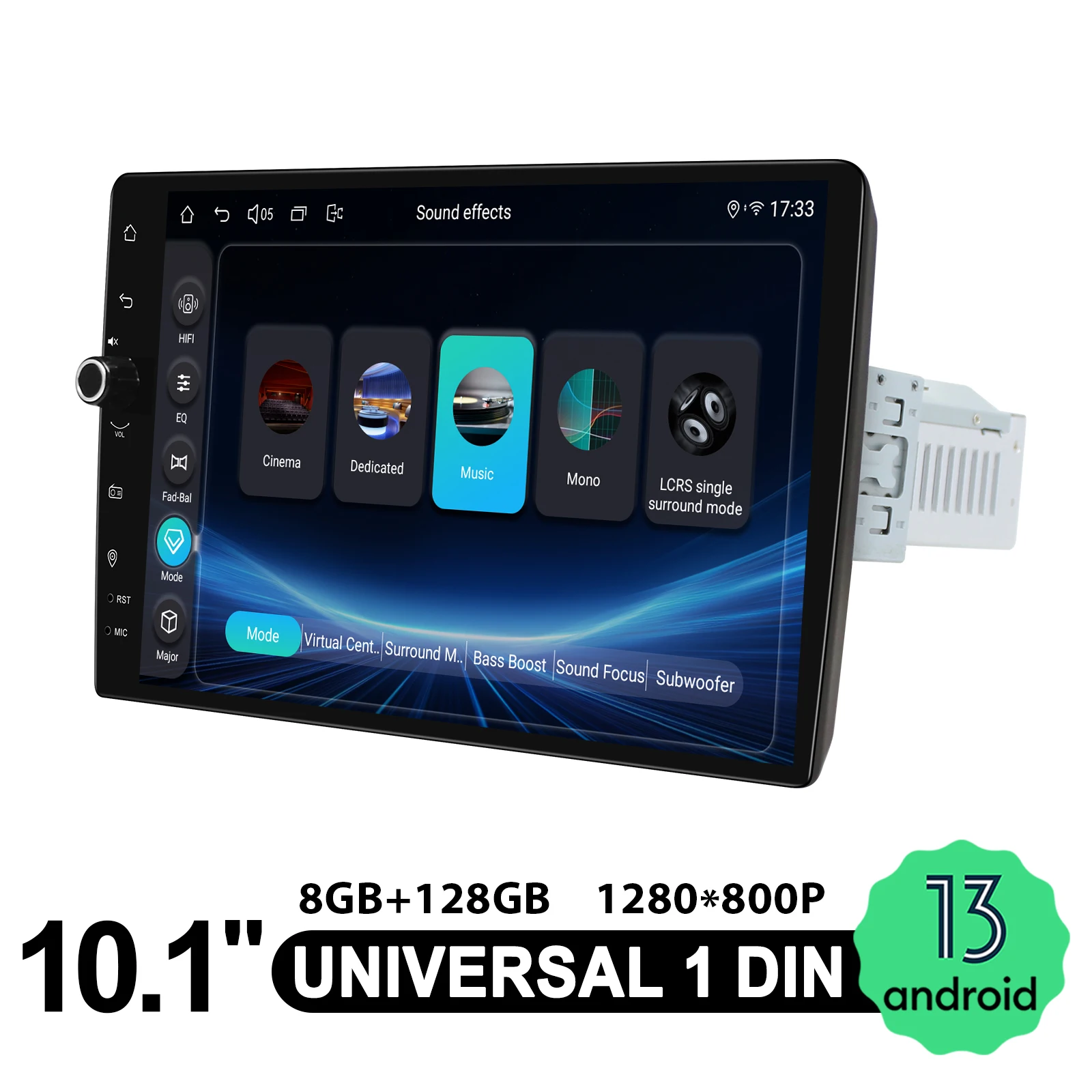 JOYING 10 بوصة نظام صوت السيارة العالمي مشغل وسائط متعددة راديو ستيريو للسيارة دعم الكاميرا الخلفية تصميم زر كبير للقيادة الآمنة