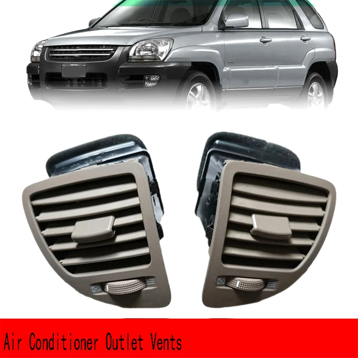 Dashboard Left Air Conditioner Outlet Vents Assembly Air Outlet Vent Duct for Kia Sportage 2005-2009 974801F000