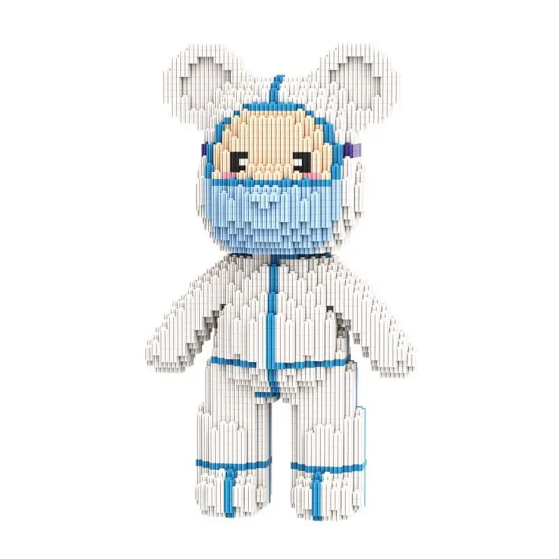 32Cm Medical Bear Protective Clothing Educational Toys Assembled Building Block Small Ornament Gift