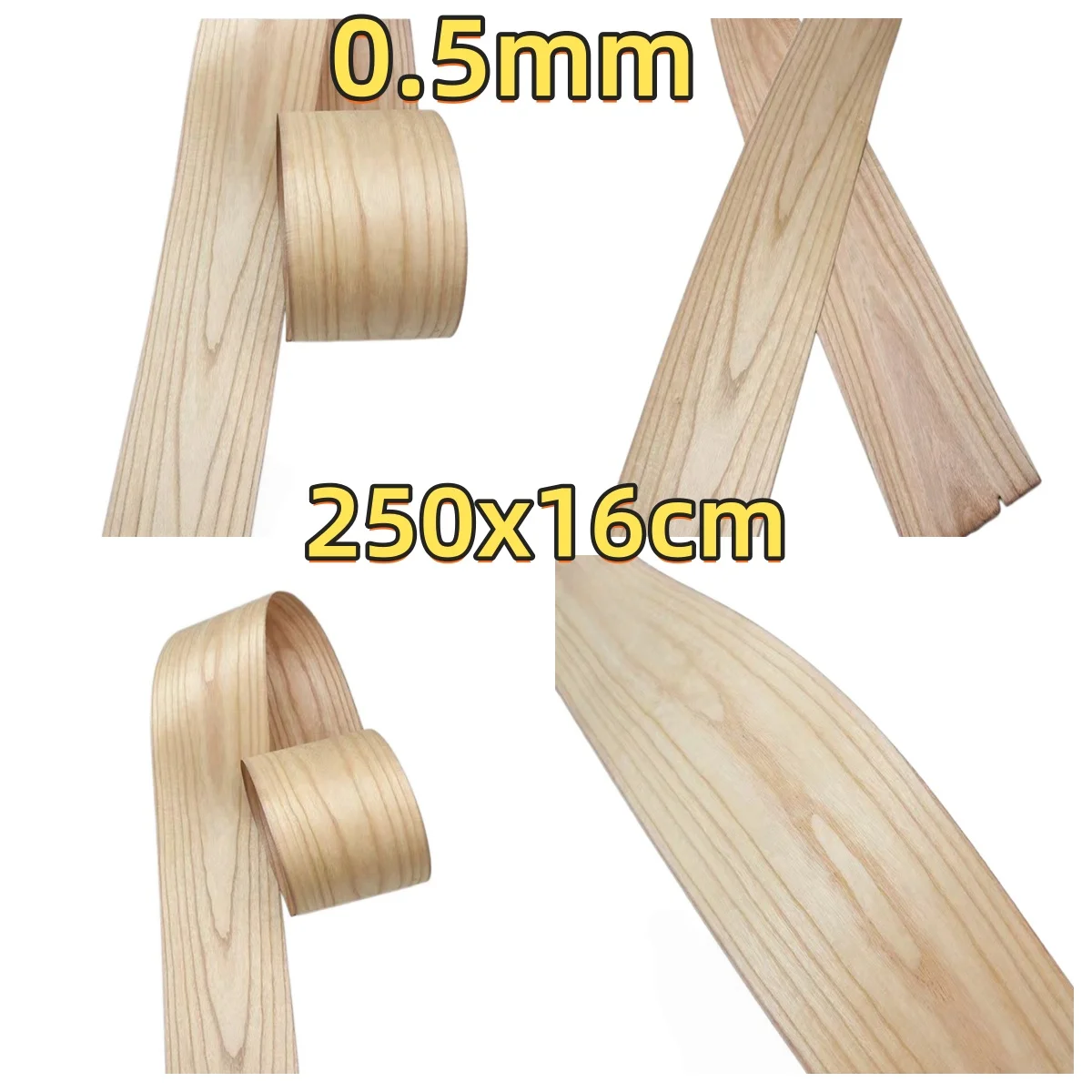 

Natural Paulownia Figured Veneer, 0.5mm, 250x16cm, For Hotel Lobby Wall Decoration & Drum Shell Decoration.