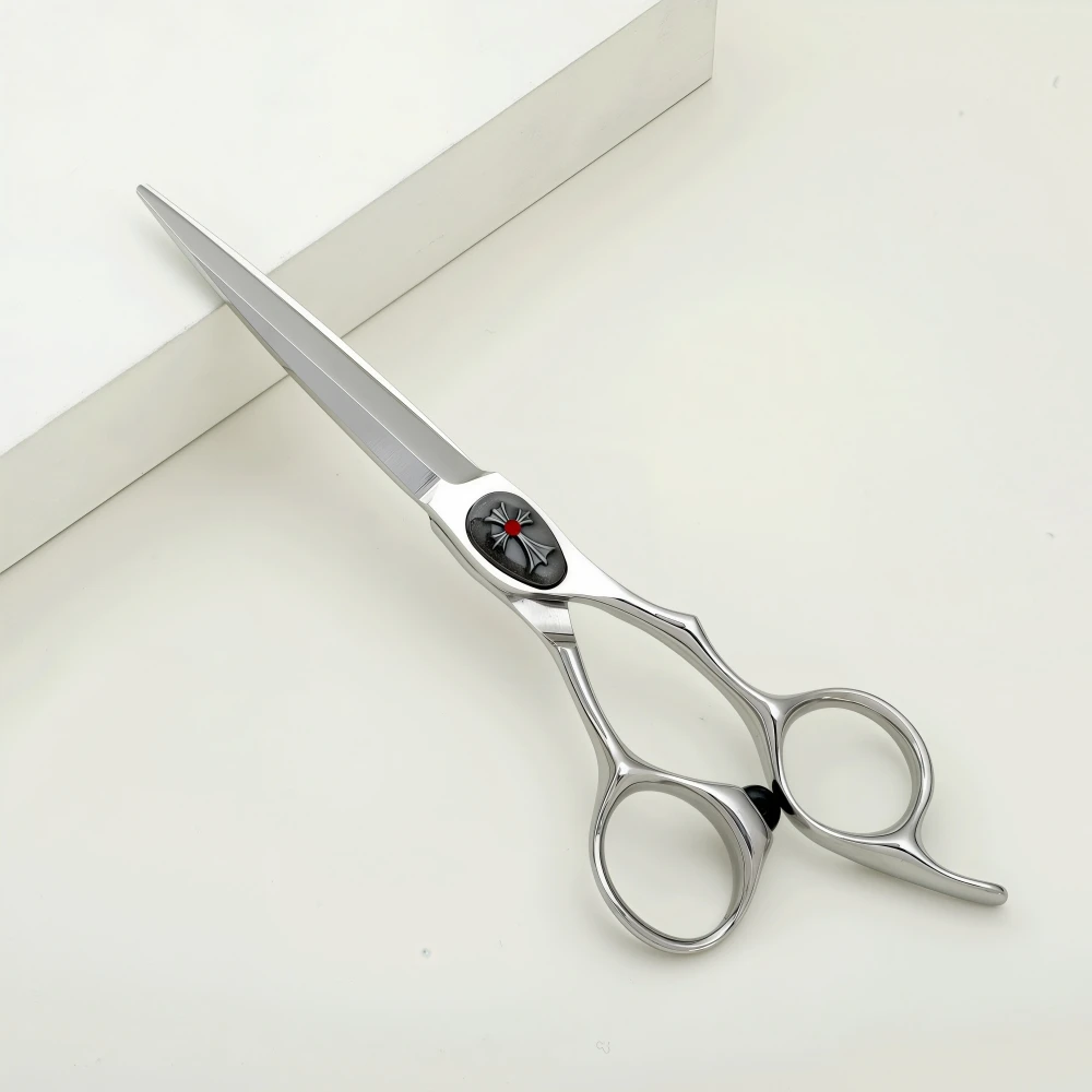 6 Inch Professional Hair Scissors Set 440 Stainless Steel Barber Shears with 10%/20%/30% Thinning Scissors for Salon & Home Hair
