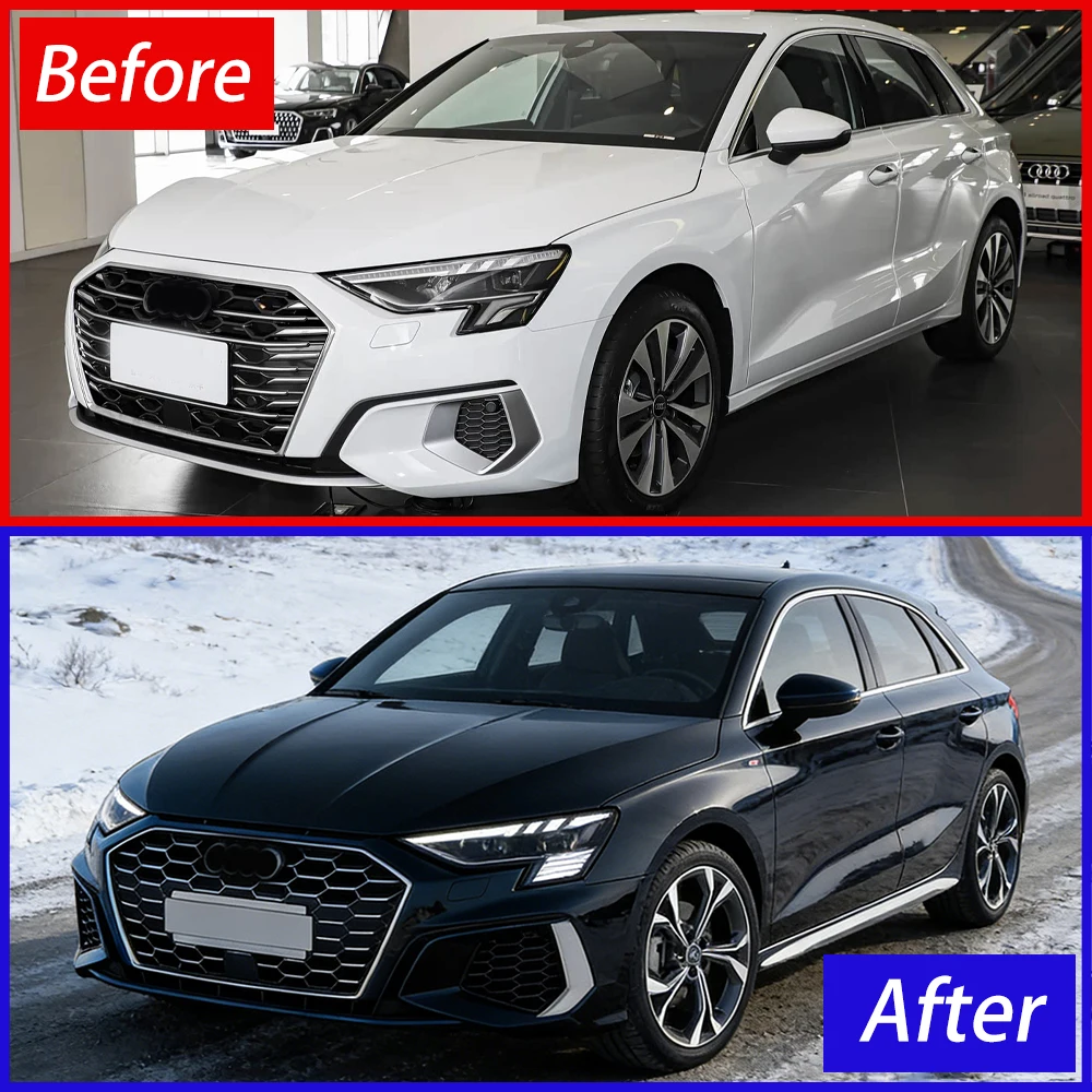 For 2021-2024 Audi A3 LED Auto Headlight Assembly Matrix Style High Config Projector Lens Streamer Turn Signal Car Accessories