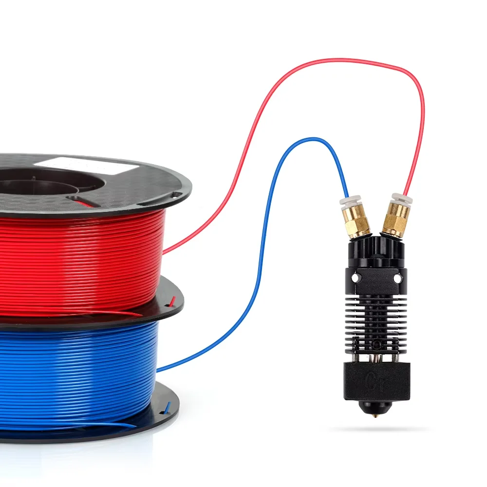 

3D Printer Parts Upgrade dual-color extruder 2 in1 Hotend two-in-one out mixing CR10/S/Ender3 nozzle DIY