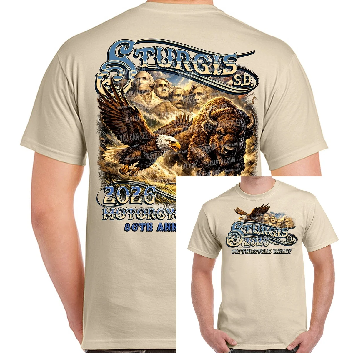 Hot T-Shirt 2026 Sturgis Motorcycle Rally Rushmore Race Graphic Printing High-end Luxury Unisex Style Both of Men and Women