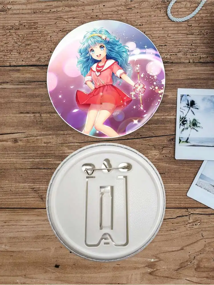 Mahou no Yousei فارس Hayami لعبة أنيمي شخصية شارة بروش مرساة الأجهزة الطرفية دبوس موضة الكرتون قلادة حديدية #5