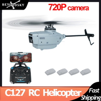 C127 RC Helicopter 2.4G 4 Channel 4 Propellers 6 Axis Electronic Gyroscope for Stabilization Remote Control RC Toys