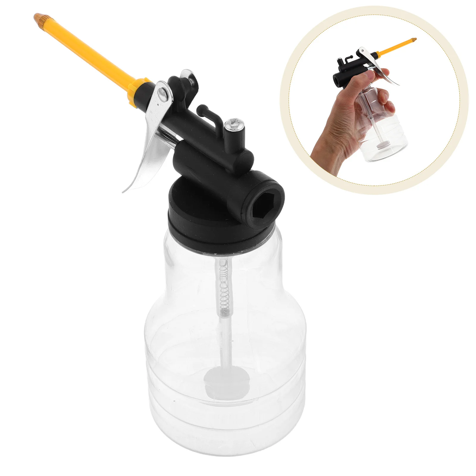 

250Ml Transparent High Pressure Oil Pump Bottle Precision Nozzle For Automotive Motor Oil Dispenser Portable Lubrication Tool