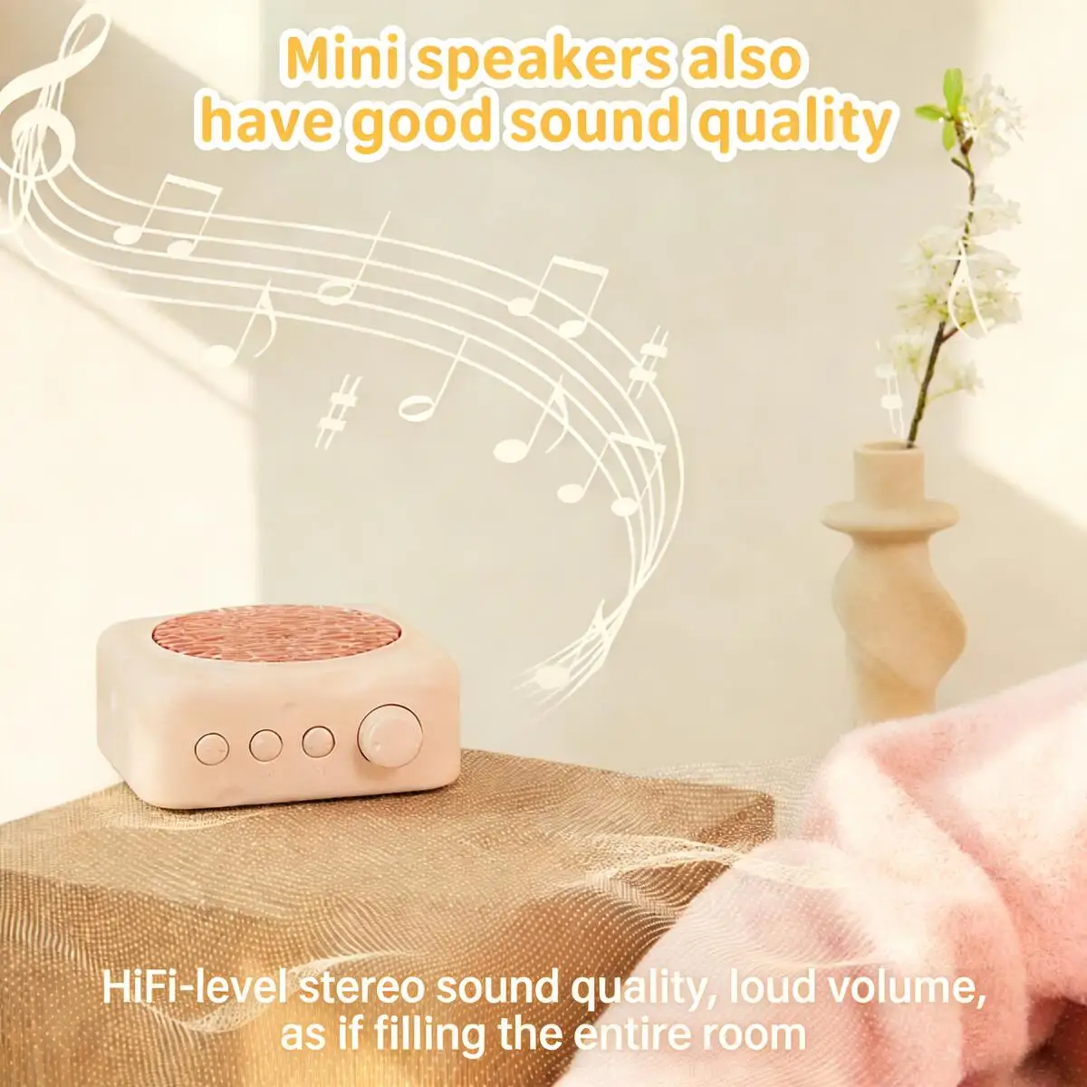 

Creative Cheese Design Mini Bluetooth Speaker Subwoofer Portable Water Ripple Projection Ambient Light for Home Desktop Decor