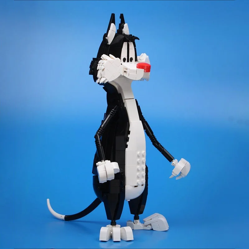 406pcs MOC Sylvester Cat Sculpturesed Model Building Blocks Christmas Gift Construction Assemble Education Toys Brick Birthday - view 2