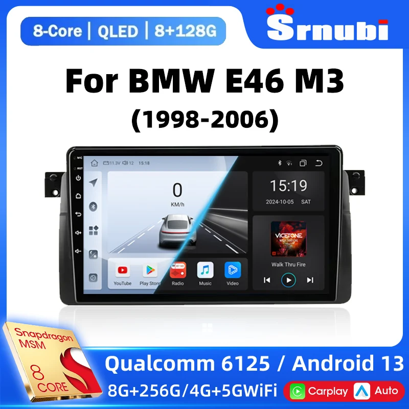 

2 Din Android 13 Car Radio for BMW E46 M3 X5 1998-2006 Multimedia Video Player 4G GPS Carplay Auto Stereo RDS DSP DVD Head Unit