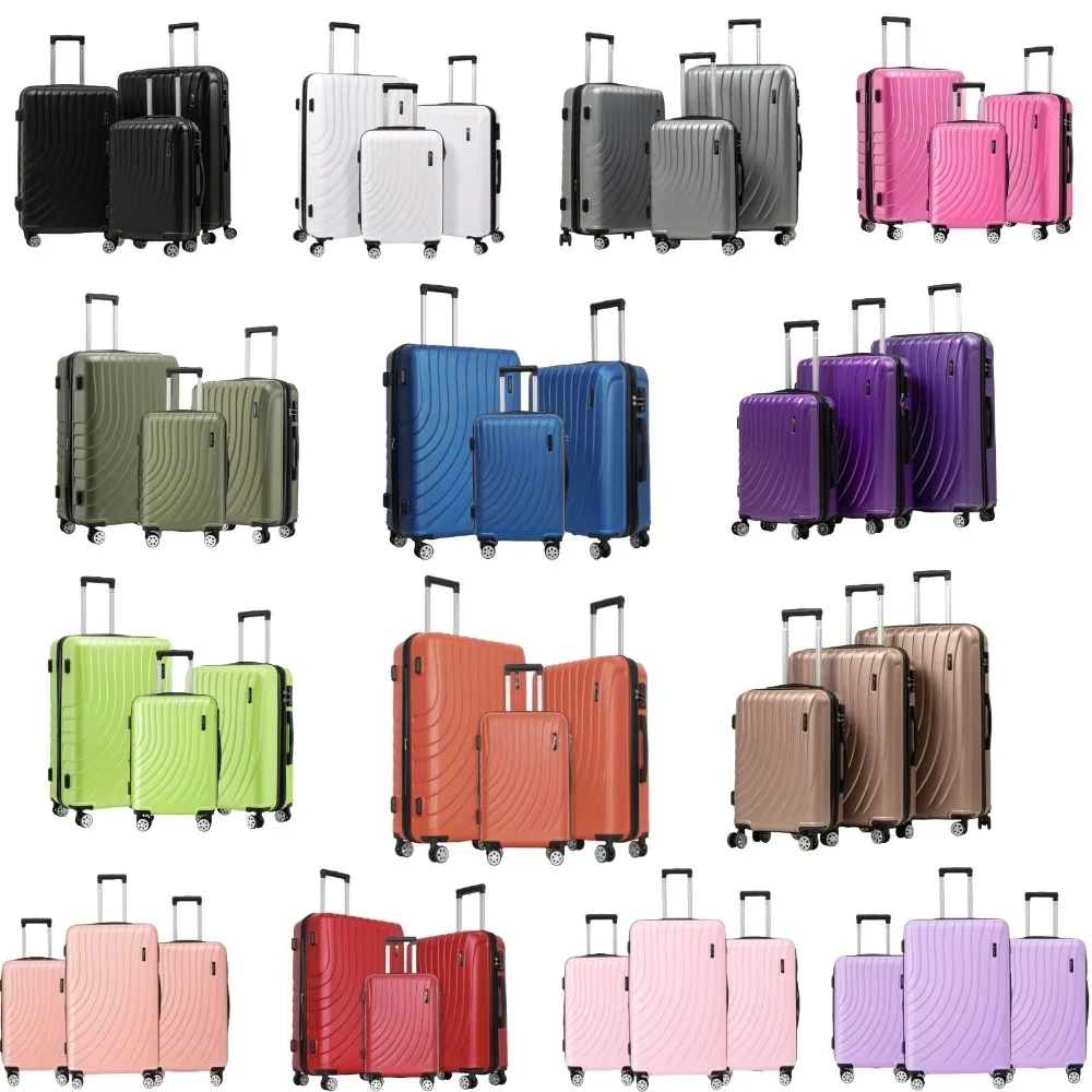 

Luggage Set 3 Piece Expandable Suitcase TSA Lock Double Spinner Wheels HardSide
