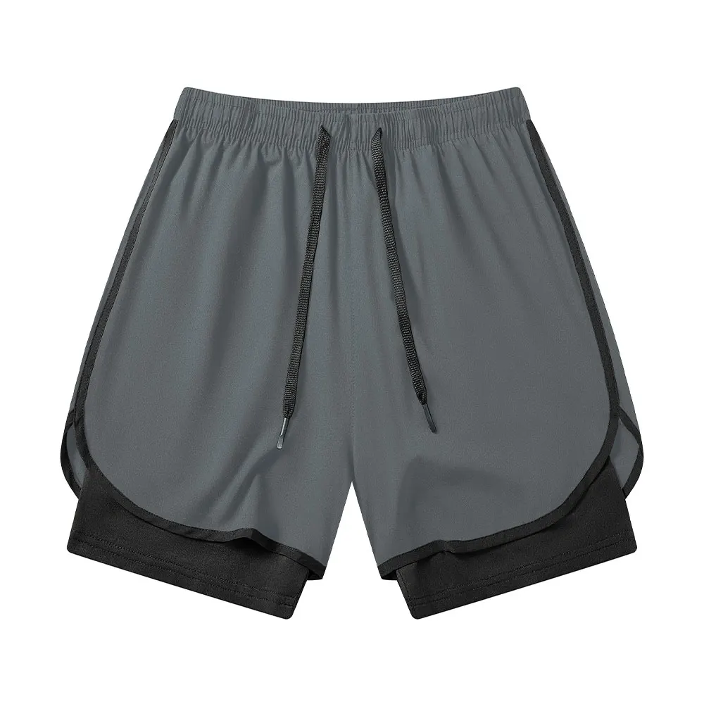 

Sports Shorts Men's Running Pants Lined with Fake Two-piece Training Anti-light Three-point Basketball Casual Shorts