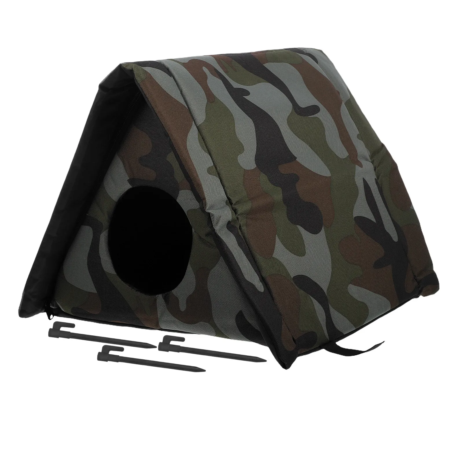 

Утепленный уличный домик-лежанка для кошек и собак: водонепроницаемый, теплый, уютный, всепогодный