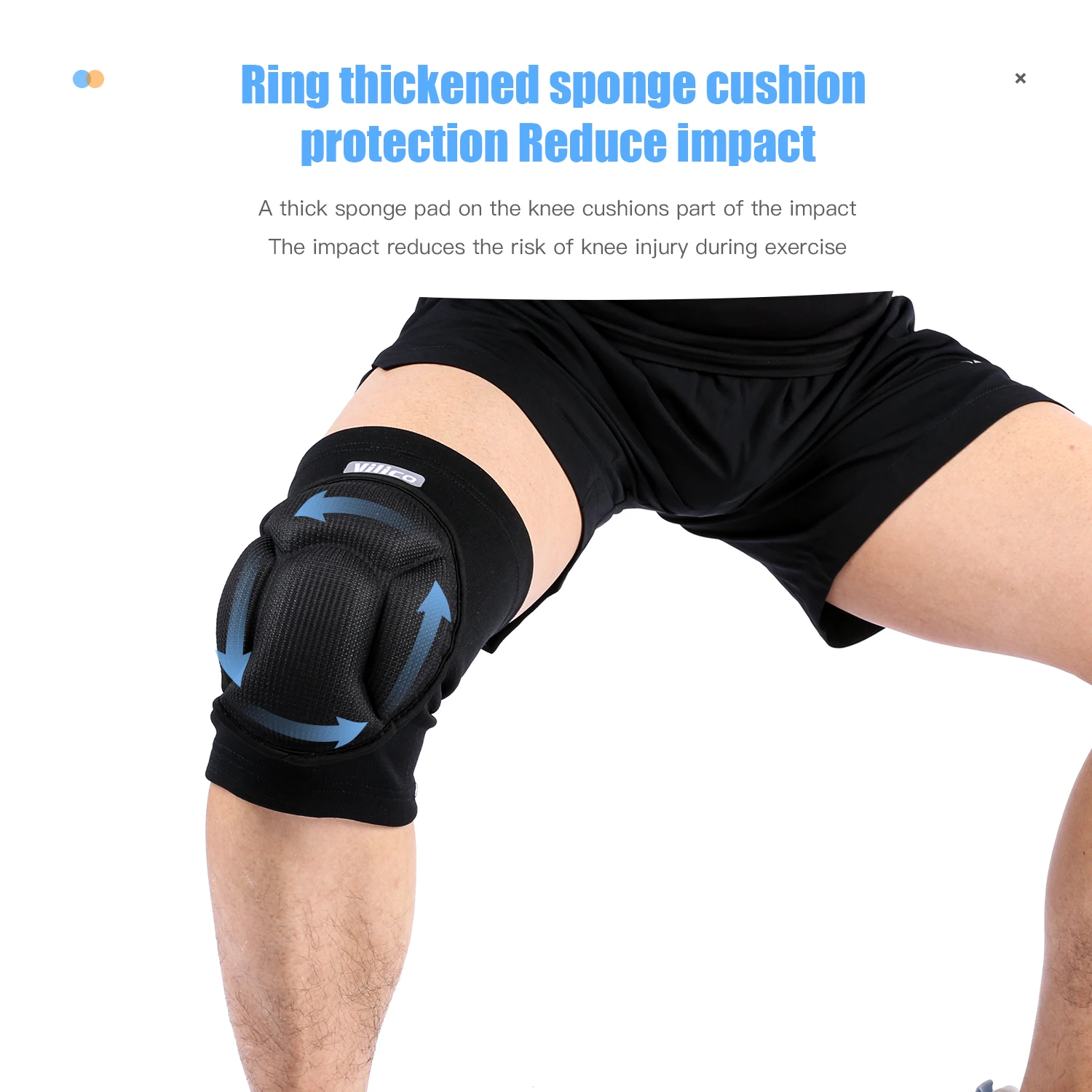 1 PCS Volleyball Knee Pads Thick Sponge Protective Anti-Collision Knee Pads Protector Non-Slip Wrestling Dance Knee Pads