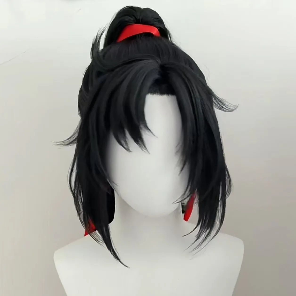วีอูเซียนคอสเพลย์วิกผมน่ารักวิกผมสีดำเครื่องแต่งกายจีนโบราณวิกผมสไตล์สีดำวิกผมสังเคราะห์ทนความร้อนสูง