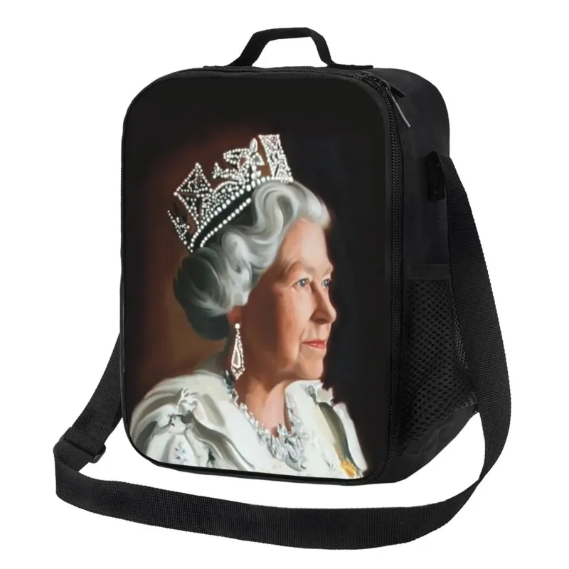 United Kingdom Queen Elizabeth II Insulated Lunch Bags Picnic England Royal Leakproof Cooler Thermal Lunch Box Women Children