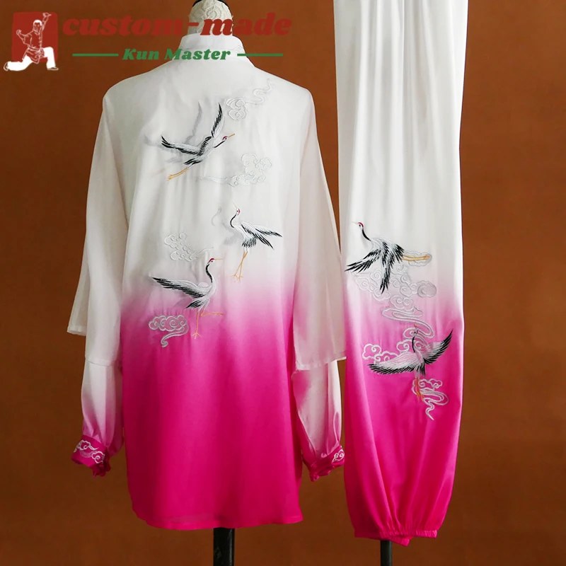 

Индивидуальная униформа для боевых искусств с вышивкой: костюм для тай-чи, премиум-униформа для кунг-фу для соревнований, выступлений и повседневной носки