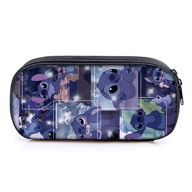 Disney Cute Stitch Printed Pencil Case Student Cartoon Pencil Case School Things Storage Bag For Children Gifts