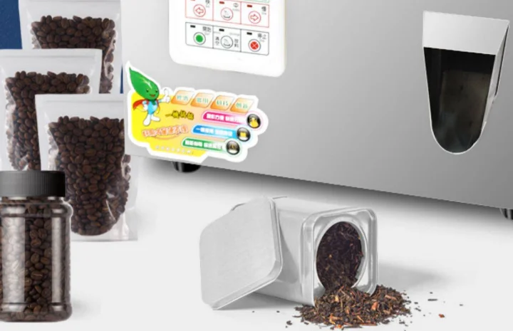 Desktop Automatic Granule Filler Stainless Steel Tea Grain Seed Weighing Dispensing Machine