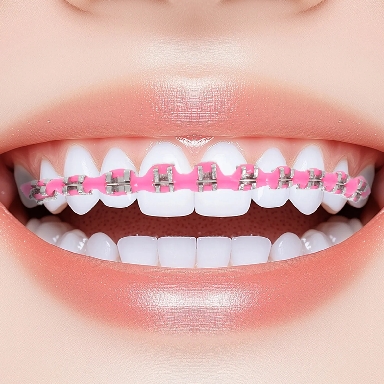 2Pcs Dental Decorations Braces Ornament Easy Install Remove Comfortable Fit Portable Fashionable Ligature Ties