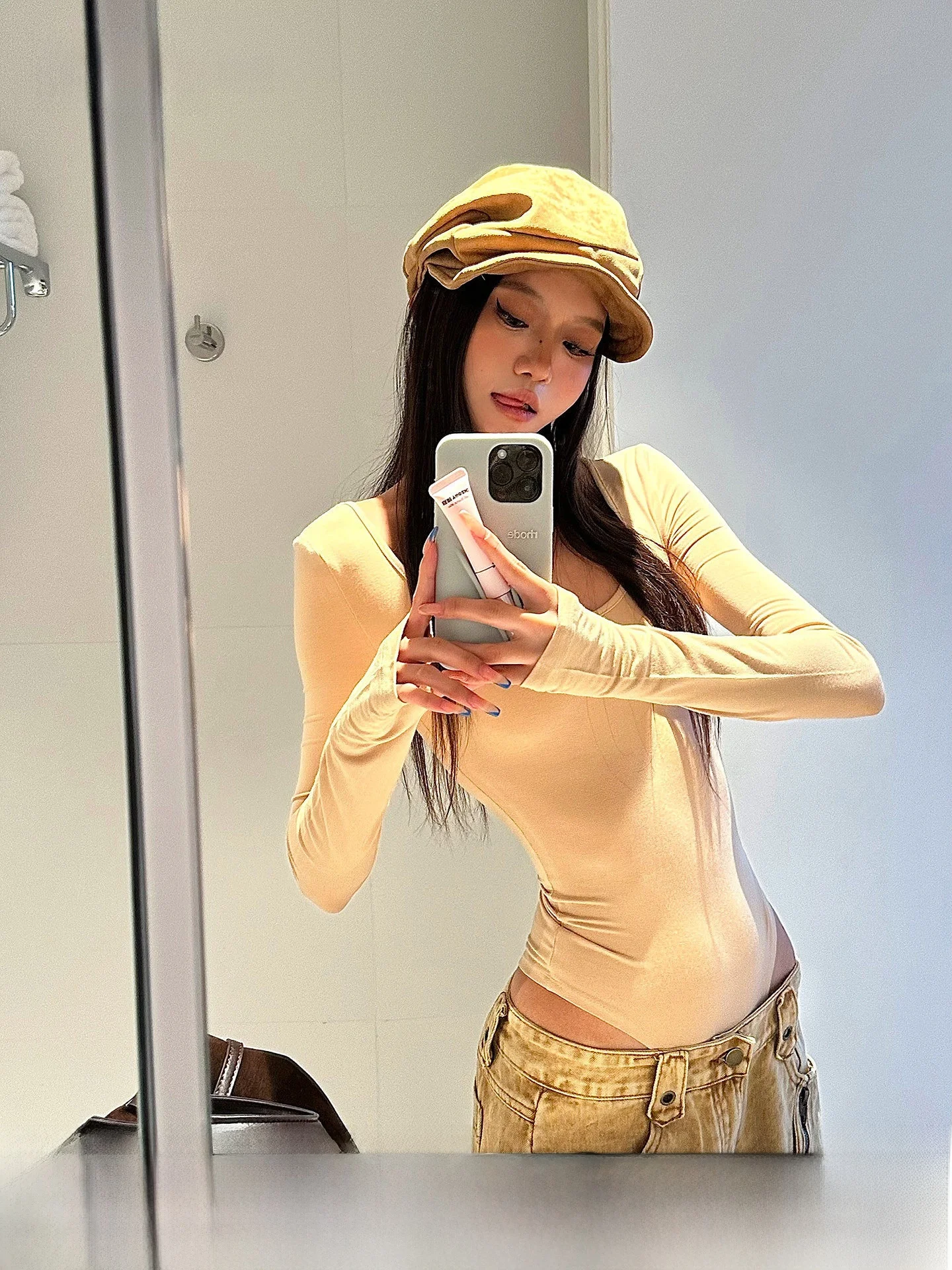 

Ретро-комбинезон-футболка цвета хаки, удлиненный, женский, облегающий, с низкой талией, модный, для стильных девушек