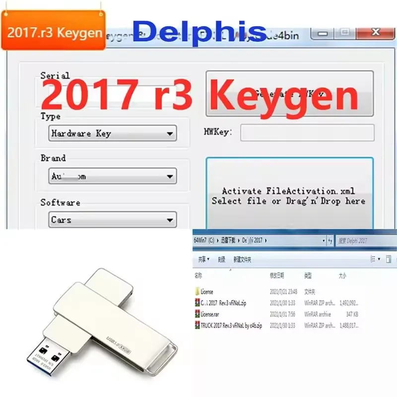 

2025 El más nuevo Delphis 2017 R3 con software de herramientas de diagnóstico keygen para coches camiones escáner obd 2017r3 env