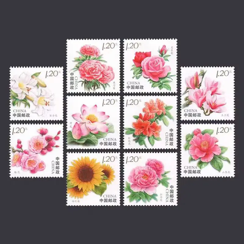 

Топ-10 цветов Китая почтовые марки почтовые расходы настоящие новые коллекционные почтовые марки коллекционные материалы для скрапбукинга