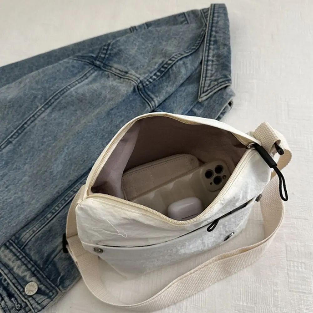 Ultra-Light Nylon Crossbody Bag Zipper Closure Large Capacity Women Bag Adjustable Wide Strap Single-Shoulder Bag Urban Style image 6