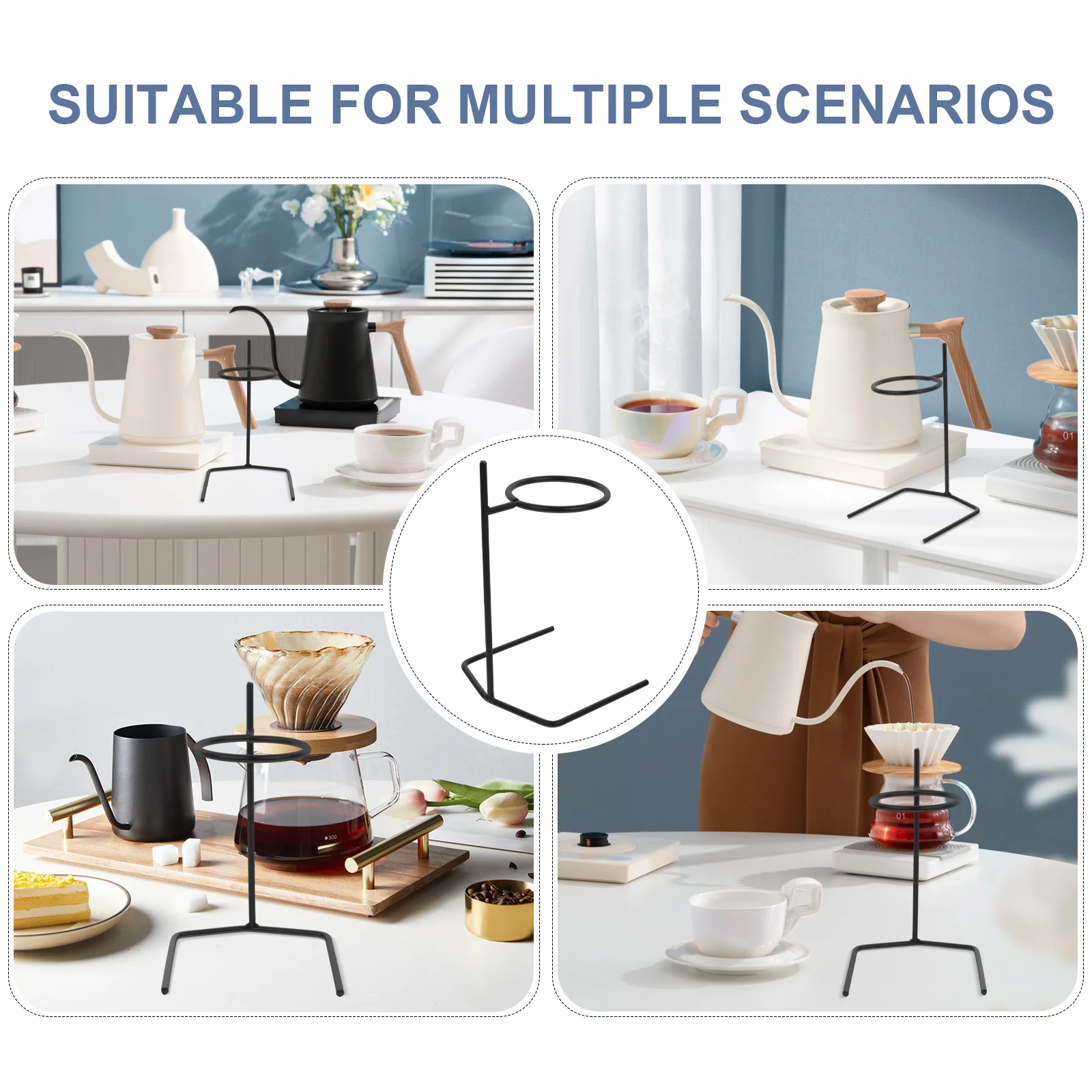 

Coffee Filter Rack Stainless Steel Dripper Holder Brew Cup Stand Support Station Accessory Metal Home Tool