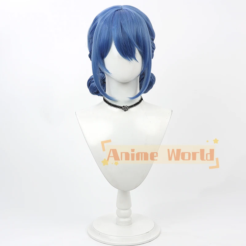 Project Sekai Colorful Stage Kiritani Haruka Cosplay Wig Blue Synthetic Hair Heat Resistant Halloween Role Play Party