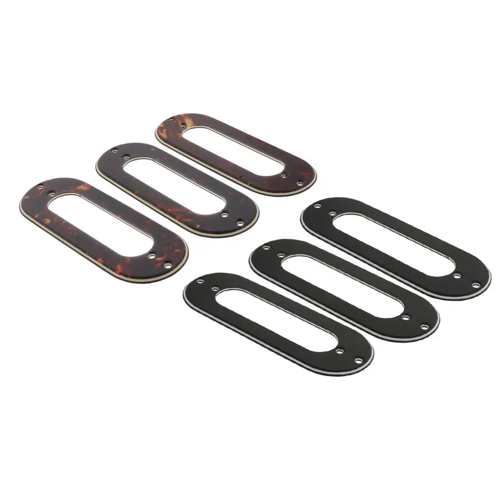 3 pieces metal single coil pickup assembly pickup frame black / red