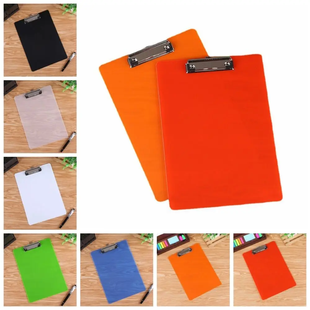 With Low Profile Gold Clip A4 Writing Clipboard Writing Sheet Pad Document Folder A4 Paper Organizer Translucent Writing Pad