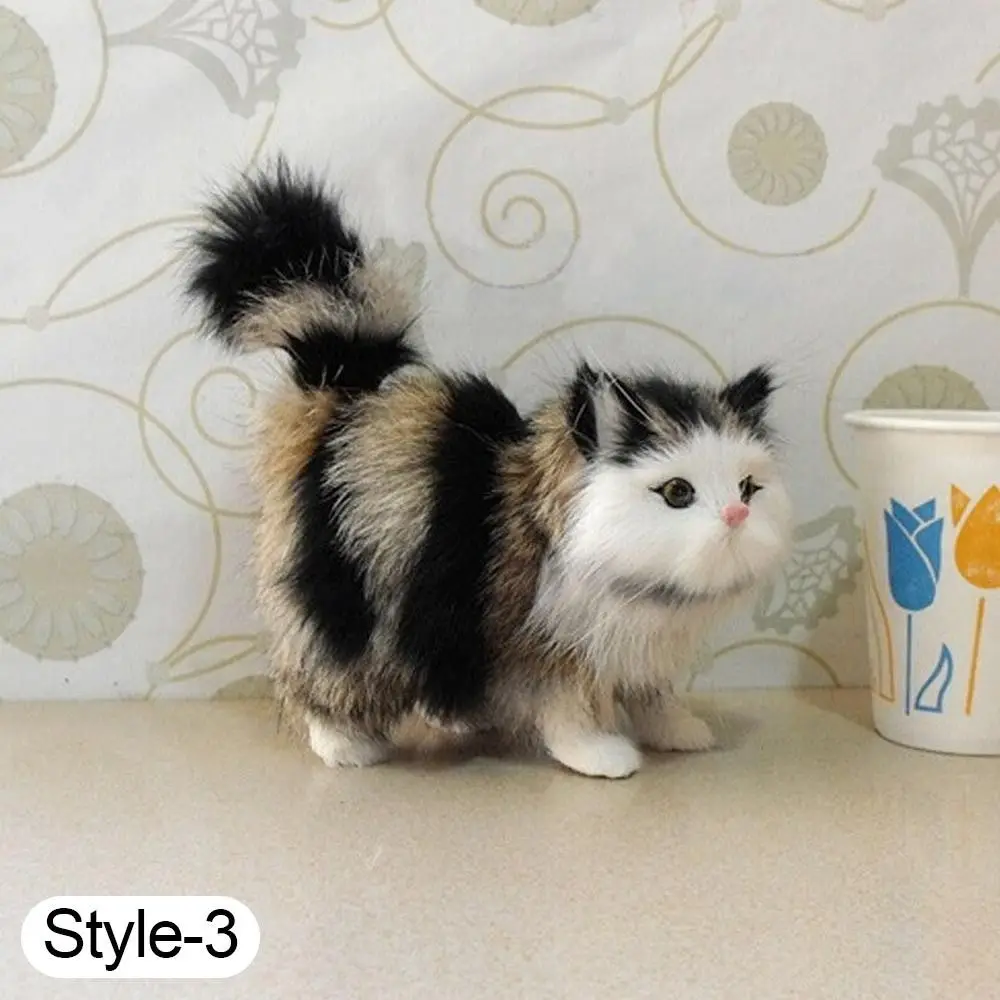 Cute Faux Fur Ornament  Cat Model Kitten