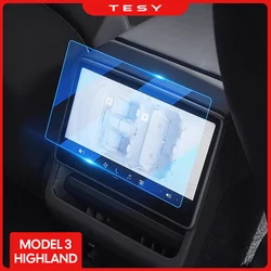 Protector de película de vidrio templado para el nuevo Tesla Model 3 Highland 2024, película protectora de pantalla táctil de Control central de fila trasera