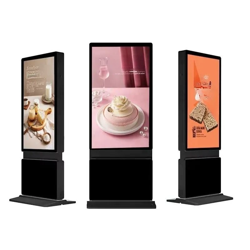 43 Inch Double Sided Vertical LCD Advertising Touch Screen Stand Digital Signage Dual Screen Kiosk Animation Retail Store