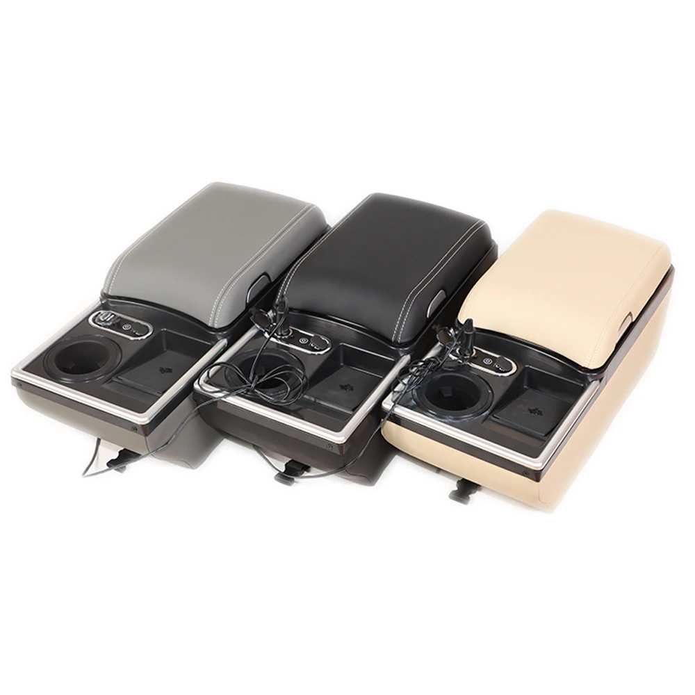 For Model Y Armrest Rear Car Box General Back Seat USB Port Wireless Charging Universal Car Armrest Box with Cup Holders