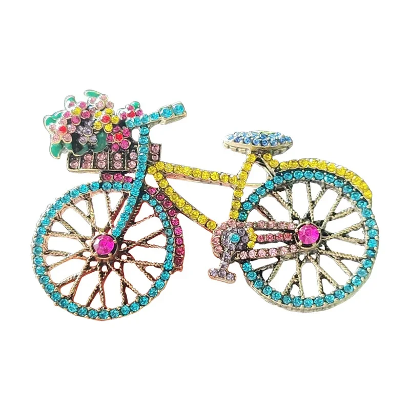 Bicycle Cycling Player Gift Brooch Pins Enamel Bicycle Brooches New Year Designer Jewelry Gift