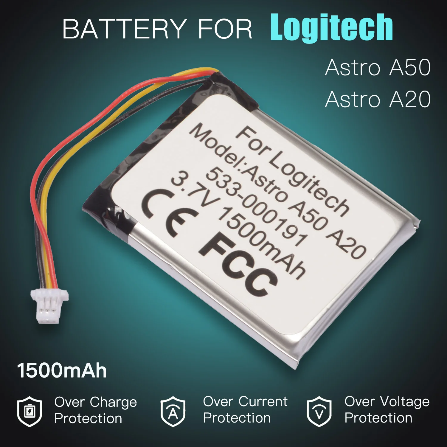 533-000191 Аккумулятор для беспроводной гарнитуры Logitech ASTRO Gaming A50 A20 533-000191 Аккумулятор для беспроводной гарнитуры Logitech ASTRO Gaming A50 A20