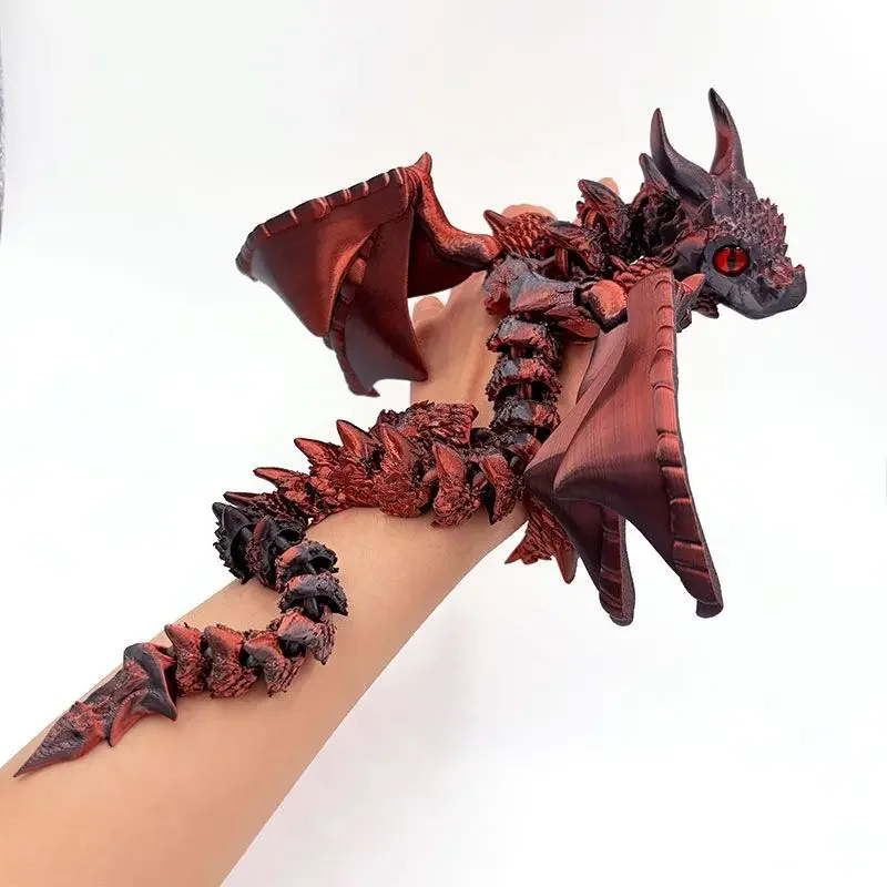 3D Dragon Rotatable Articulated Dragon Kid Gifts Realistic Dragon Statue For Landscaping Decoration Printed Figures Animals