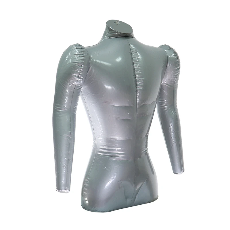 Inflatable Mannequin Portable Display Model male Half Body Torso PVC Model for Tops Necklaces Scarf Displays Dummy Show Window