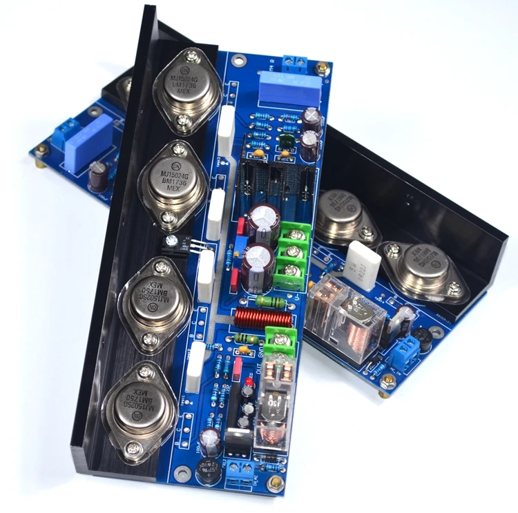 

2022 NEW UPC-M4 fever-grade gold-sealed HIFI power amplifier board adjustable classA 180W 4-8Ω class AB output MJ15024 MJ15025