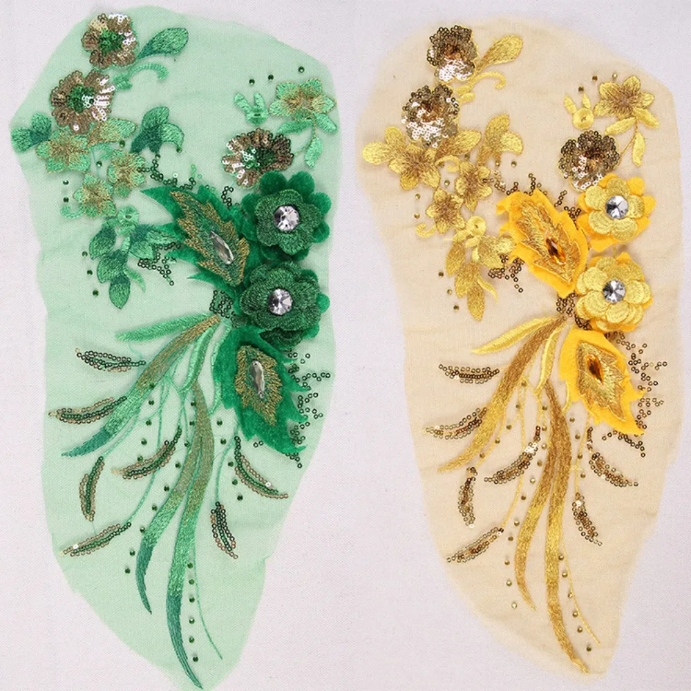 DIY Handmade Decals Three-dimensional Embroidery Patches Lace Flowers Children's Clothing Fabric Patches Decoration